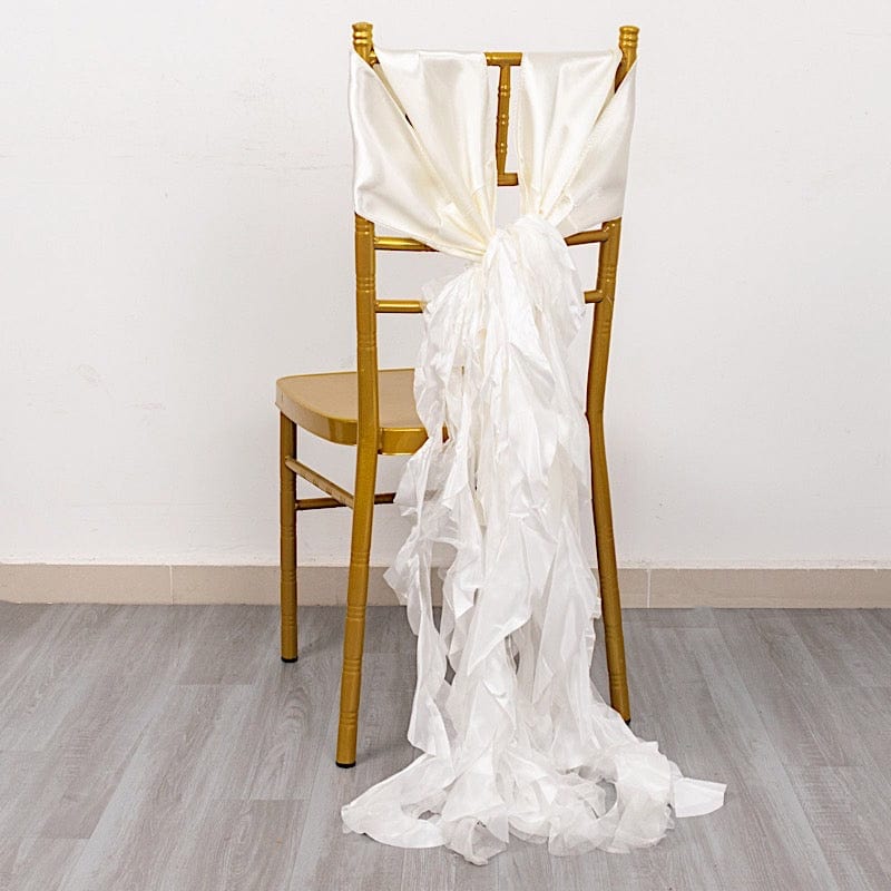 5 Curly Willow Chiffon Satin Chair Sashes