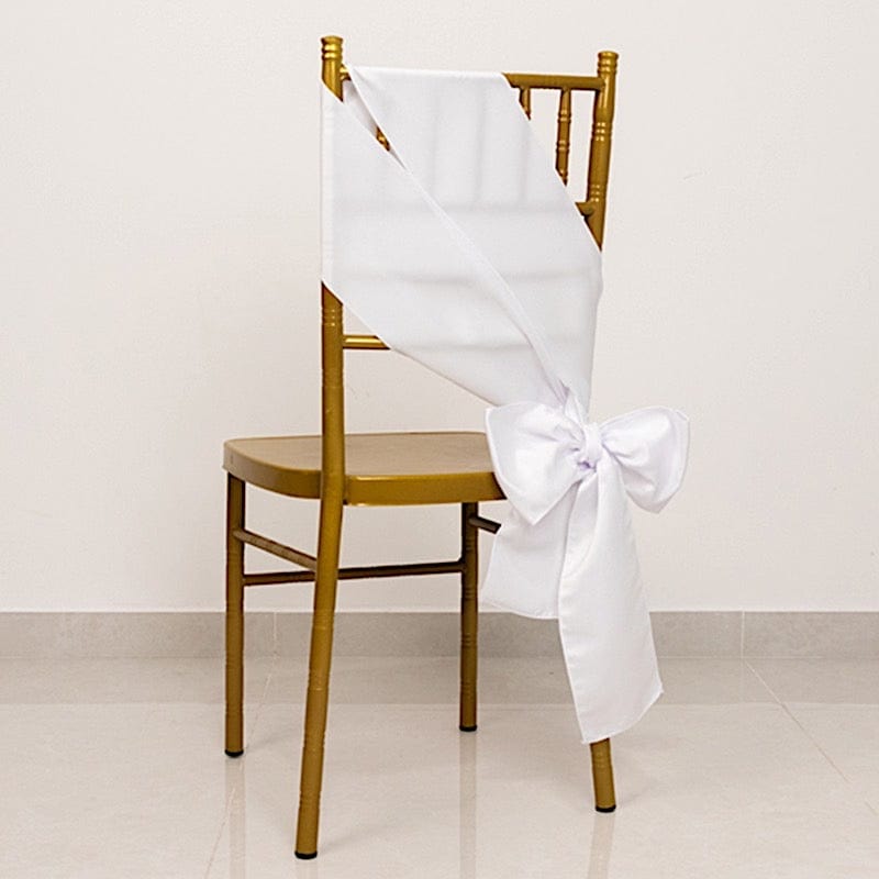 5 Lamour Satin Chair Sashes for Events