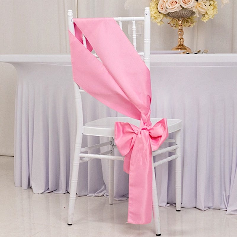 5 Lamour Satin Chair Sashes for Events