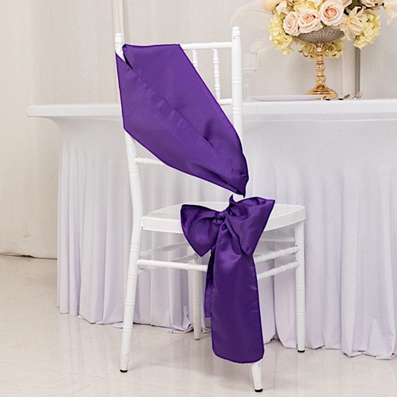 5 Lamour Satin Chair Sashes for Events
