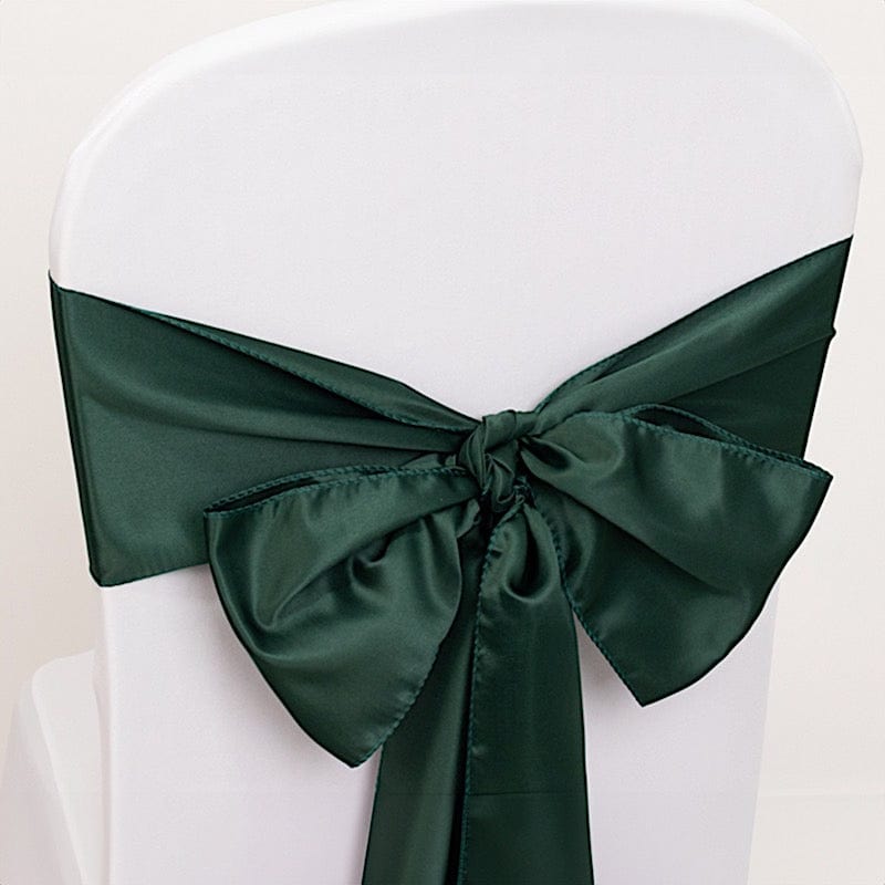 5 Lamour Satin Chair Sashes for Events