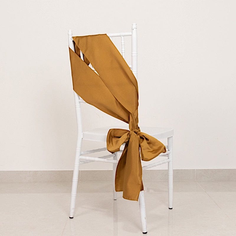 5 Lamour Satin Chair Sashes for Events