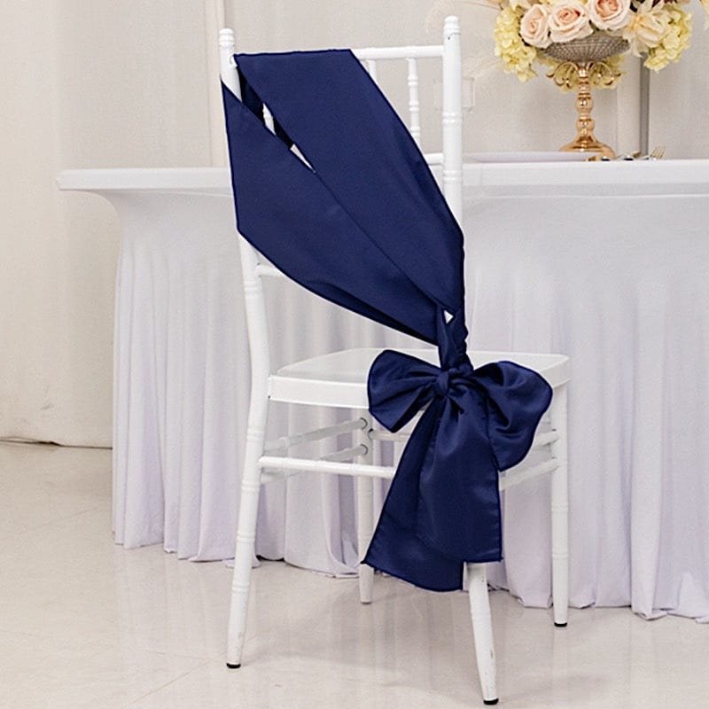 5 Lamour Satin Chair Sashes for Events