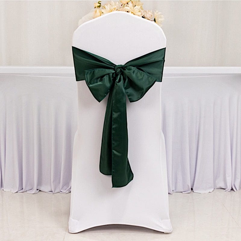 5 Lamour Satin Chair Sashes for Events