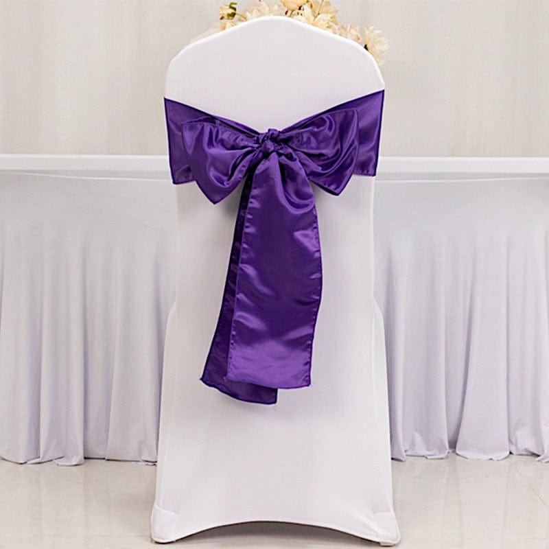 5 Lamour Satin Chair Sashes for Events