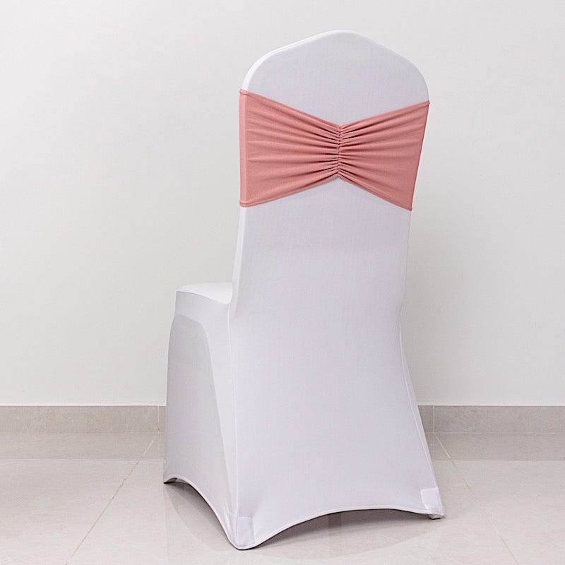 5 Ruffled Spandex Chair Sashes Band