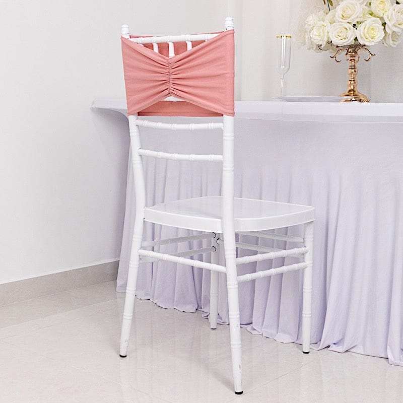 5 Ruffled Spandex Chair Sashes Band