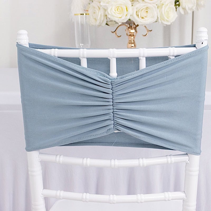 5 Ruffled Spandex Chair Sashes Band