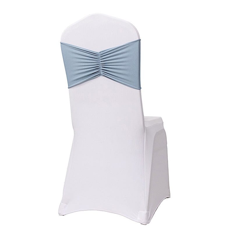 5 Ruffled Spandex Chair Sashes Band