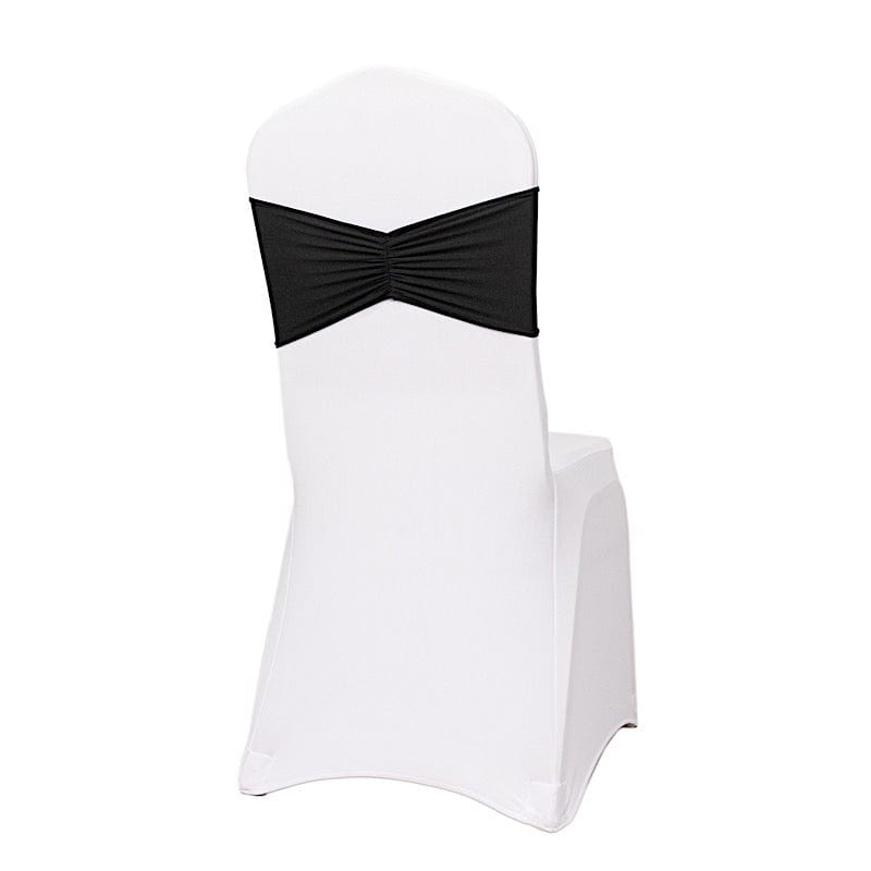 5 Ruffled Spandex Chair Sashes Band