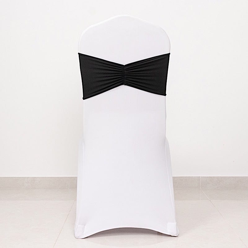 5 Ruffled Spandex Chair Sashes Band