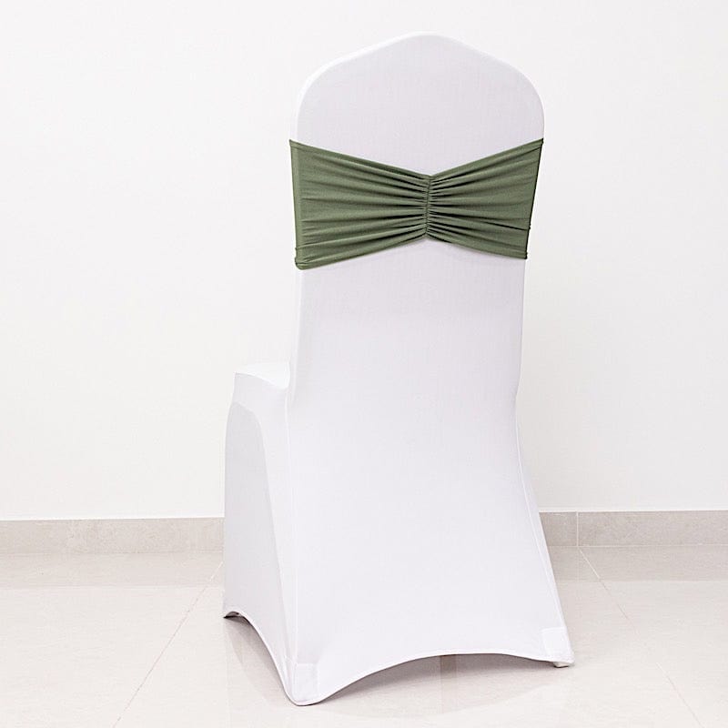 5 Ruffled Spandex Chair Sashes Band