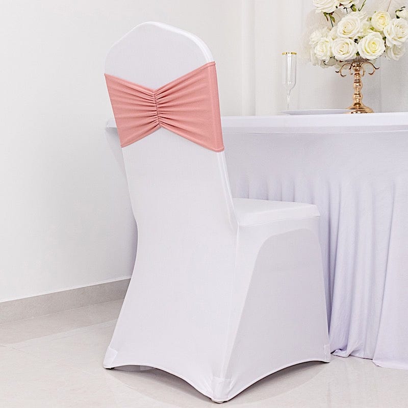 5 Ruffled Spandex Chair Sashes Band