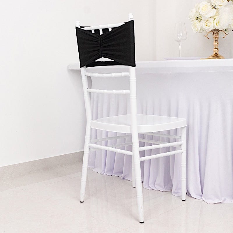 5 Ruffled Spandex Chair Sashes Band