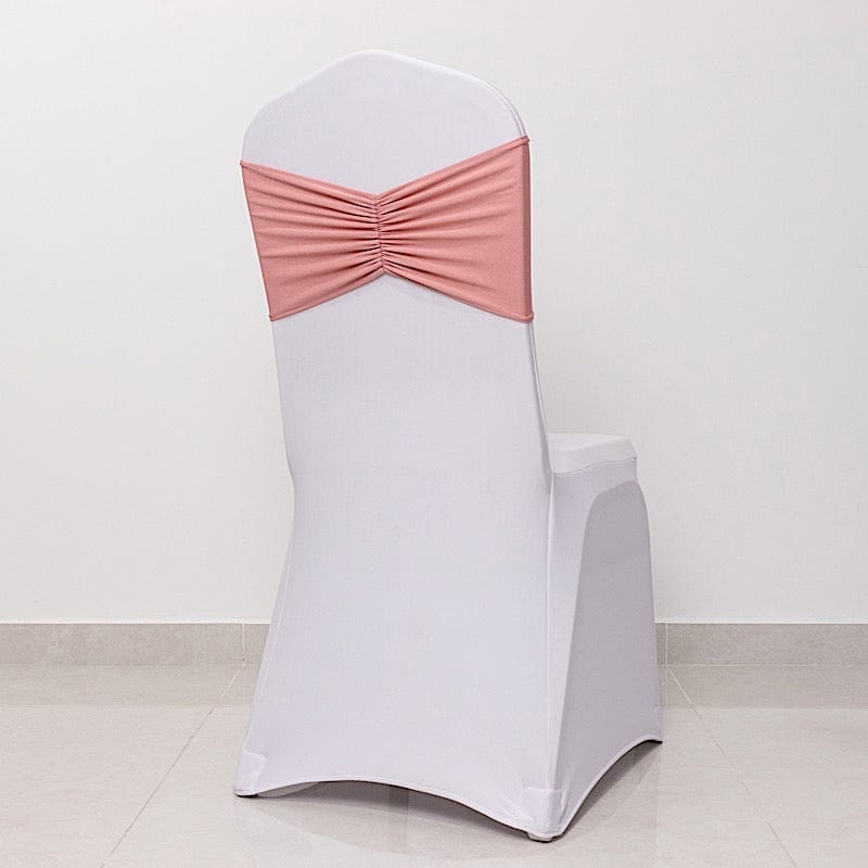 5 Ruffled Spandex Chair Sashes Band