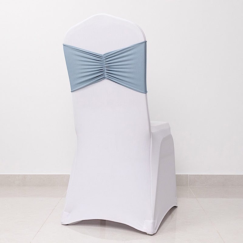 5 Ruffled Spandex Chair Sashes Band