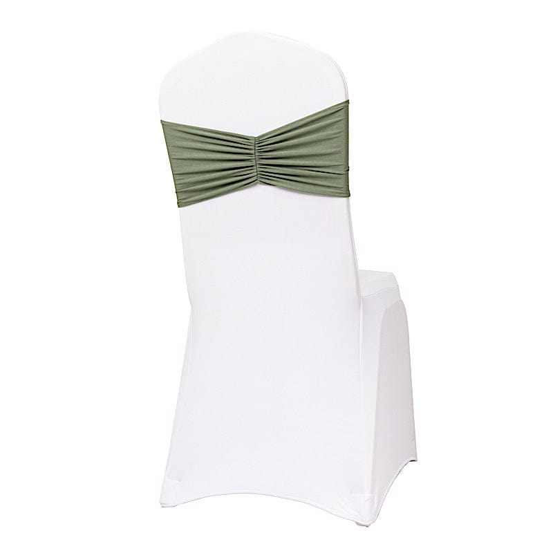 5 Ruffled Spandex Chair Sashes Band