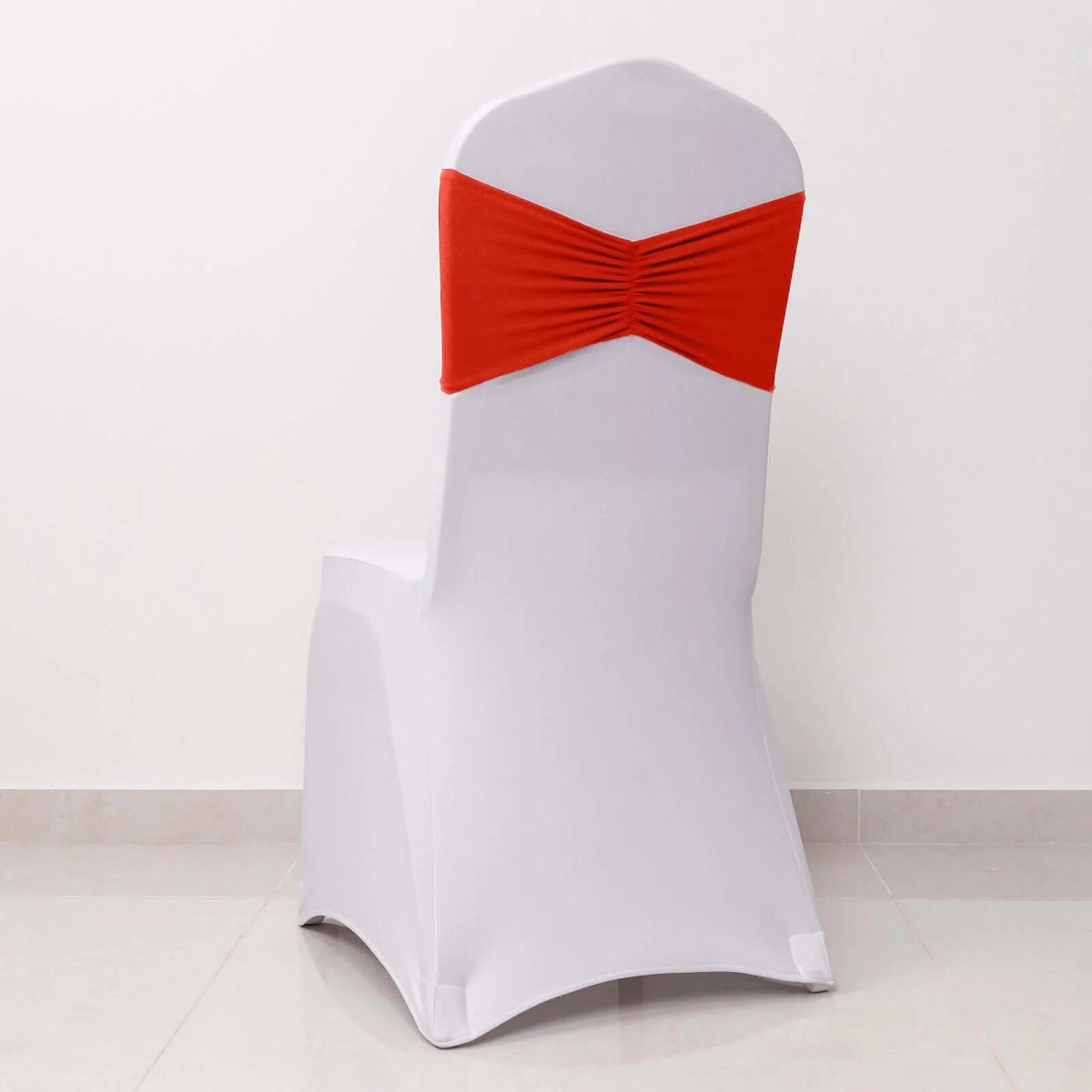 5 Ruffled Spandex Chair Sashes Band