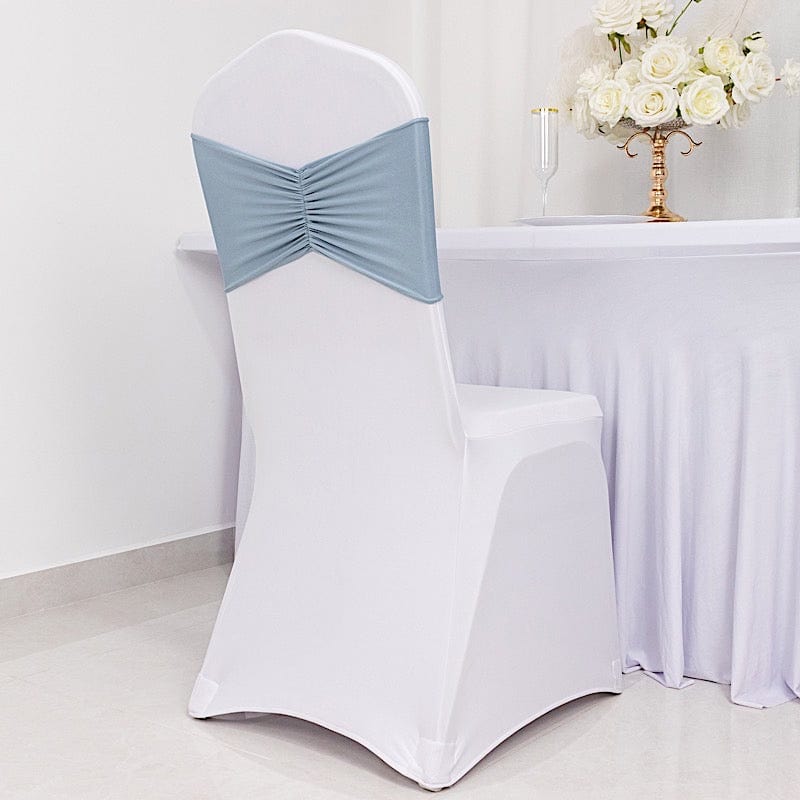 5 Ruffled Spandex Chair Sashes Band