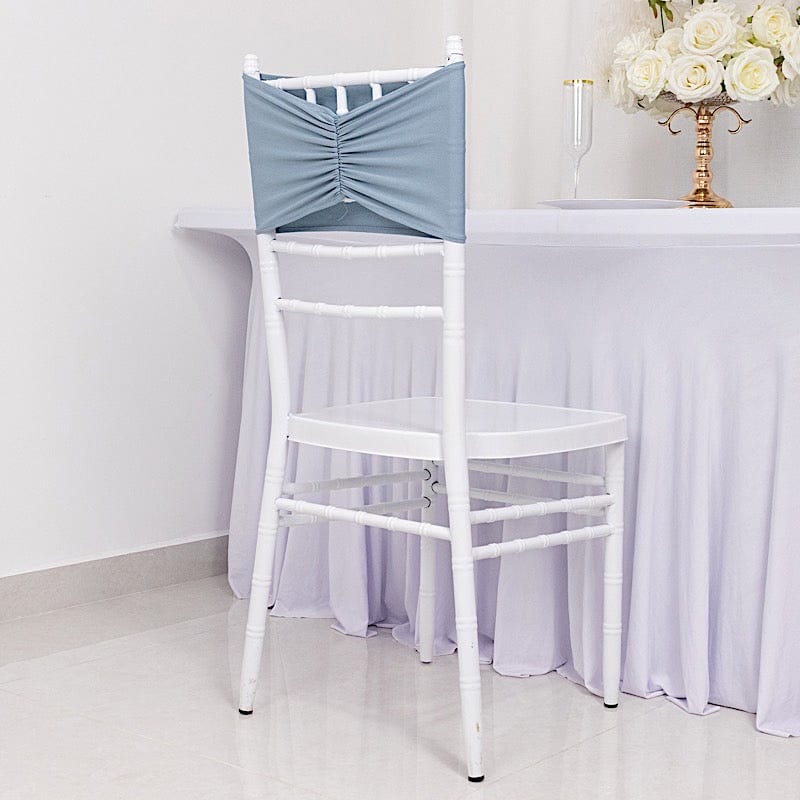 5 Ruffled Spandex Chair Sashes Band