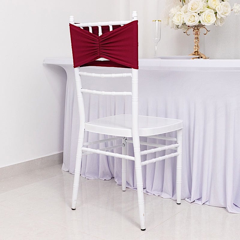 5 Ruffled Spandex Chair Sashes Band