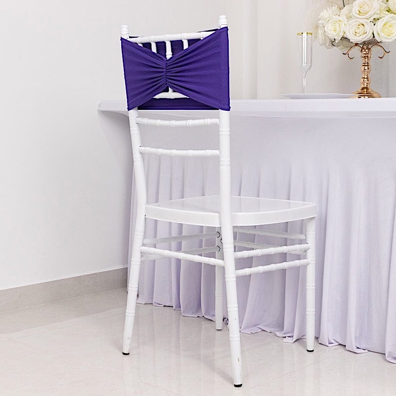 5 Ruffled Spandex Chair Sashes Band