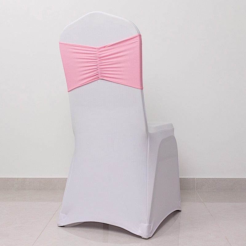 5 Ruffled Spandex Chair Sashes Band