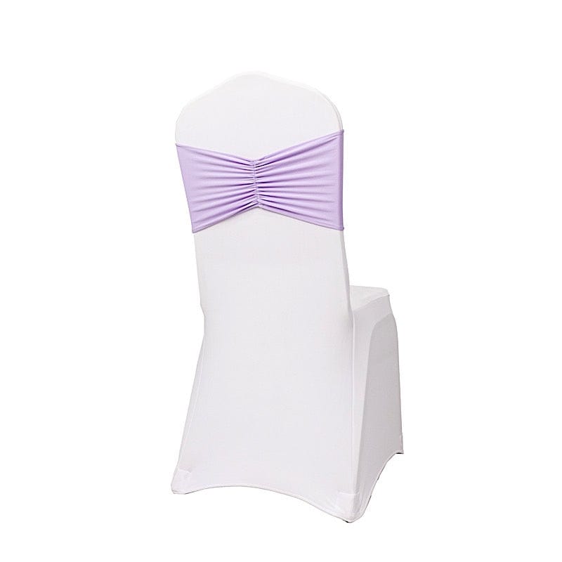 5 Ruffled Spandex Chair Sashes Band