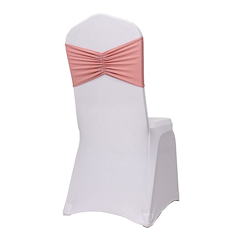 5 Ruffled Spandex Chair Sashes Band