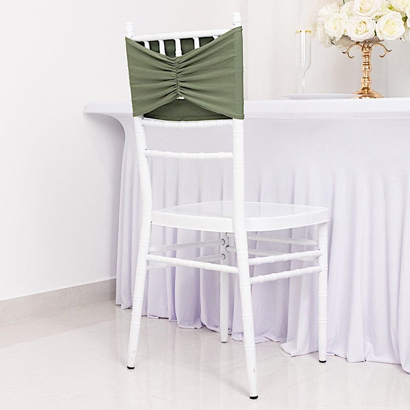 5 Ruffled Spandex Chair Sashes Band