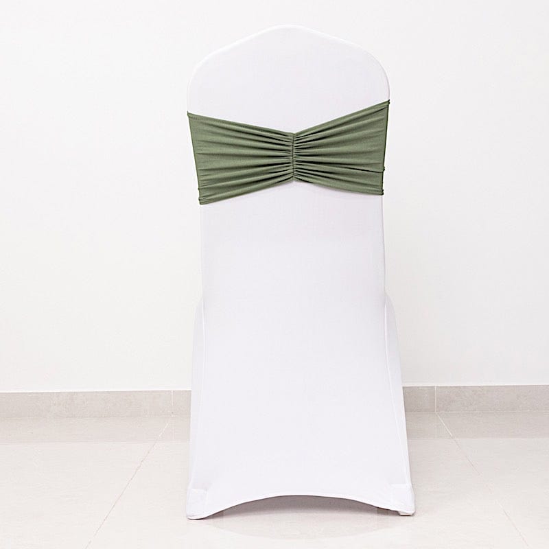 5 Ruffled Spandex Chair Sashes Band