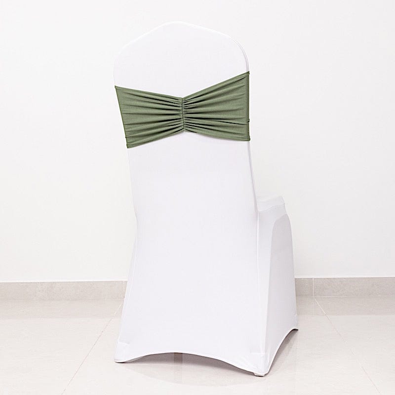 5 Ruffled Spandex Chair Sashes Band