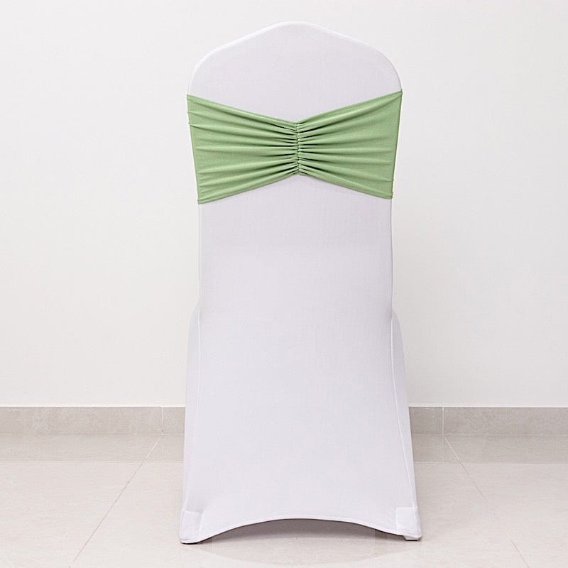 5 Ruffled Spandex Chair Sashes Band