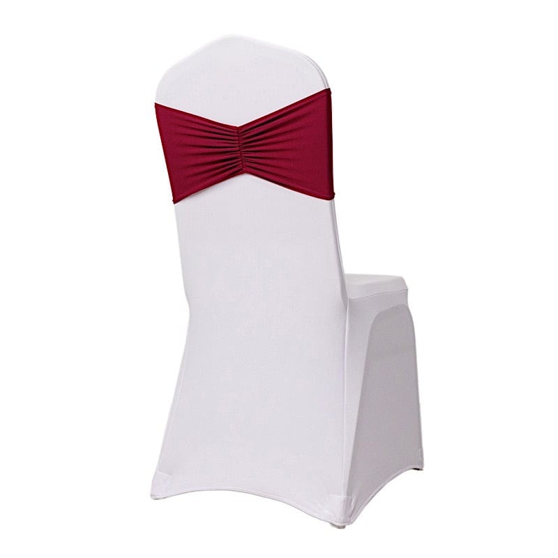 5 Ruffled Spandex Chair Sashes Band