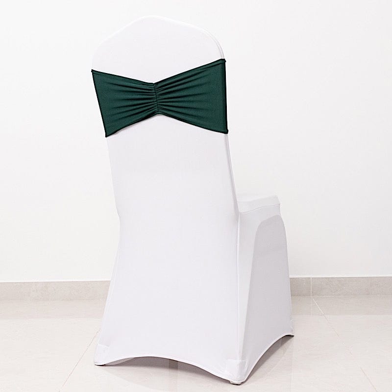 5 Ruffled Spandex Chair Sashes Band