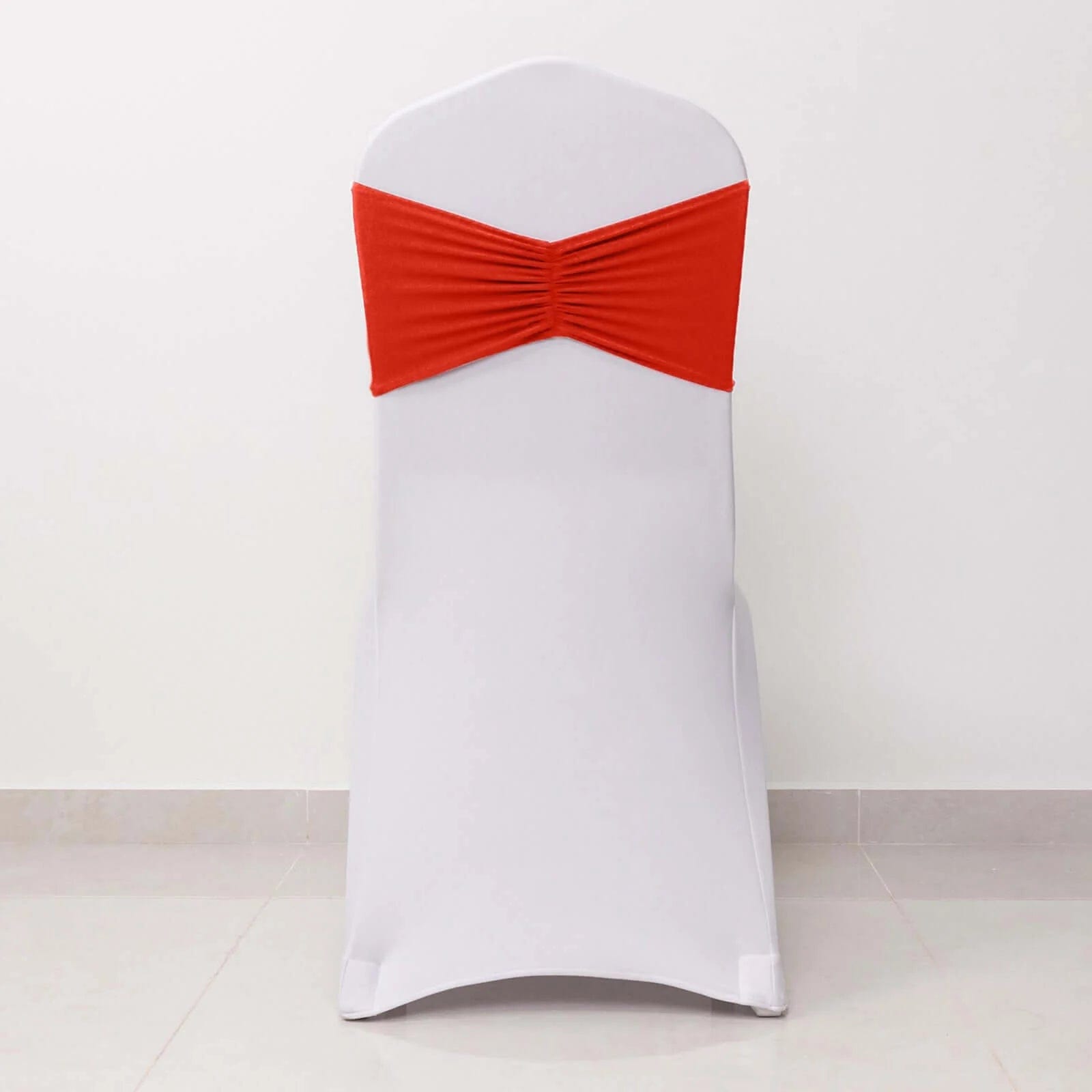 5 Ruffled Spandex Chair Sashes Band