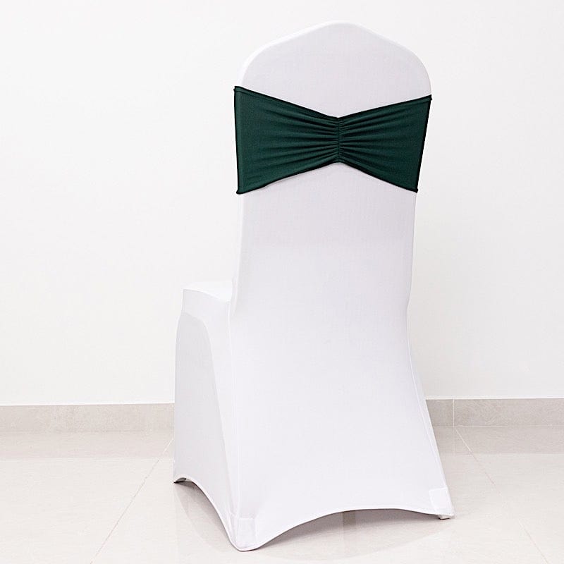 5 Ruffled Spandex Chair Sashes Band