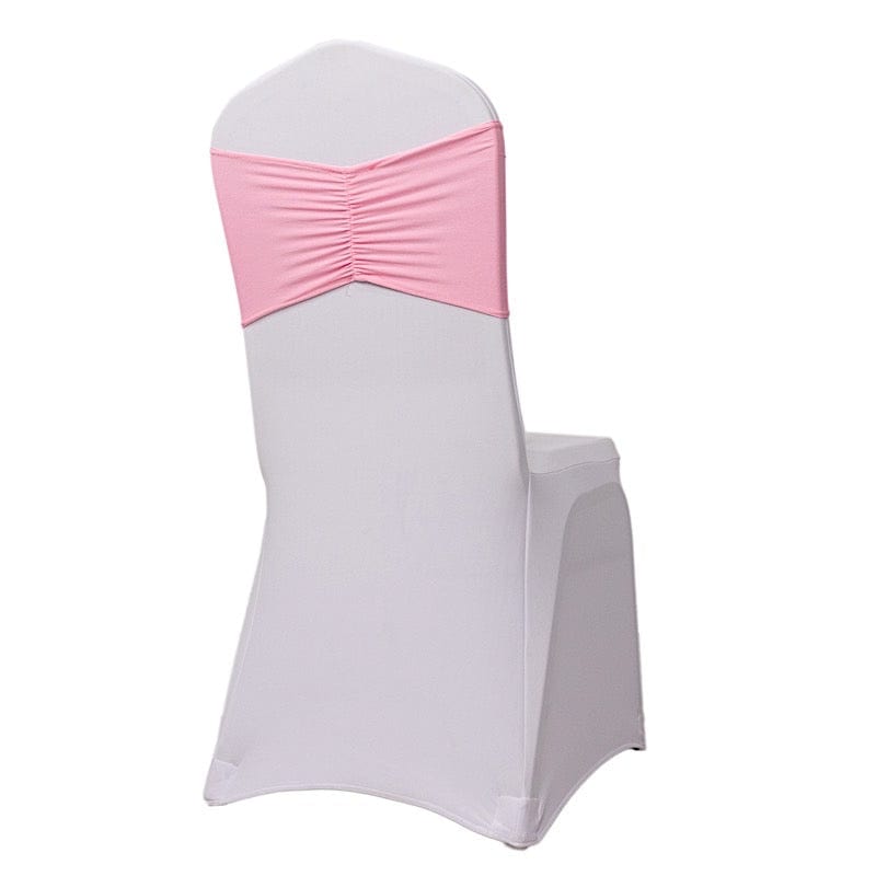 5 Ruffled Spandex Chair Sashes Band