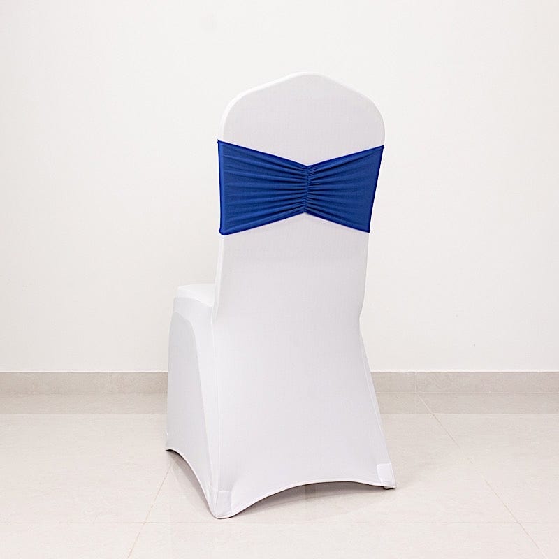 5 Ruffled Spandex Chair Sashes Band