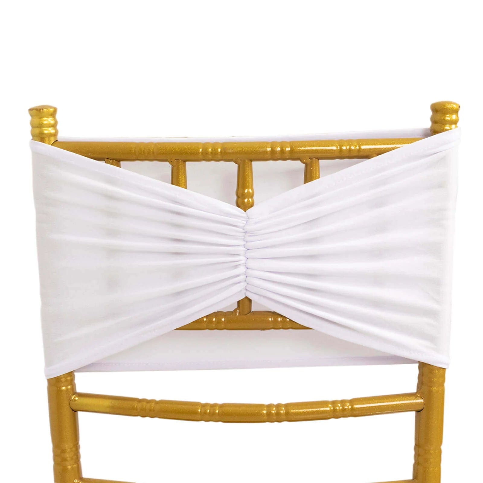 5 Ruffled Spandex Chair Sashes Band