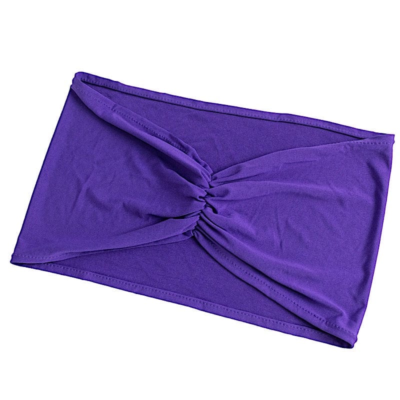 5 Ruffled Spandex Chair Sashes Band