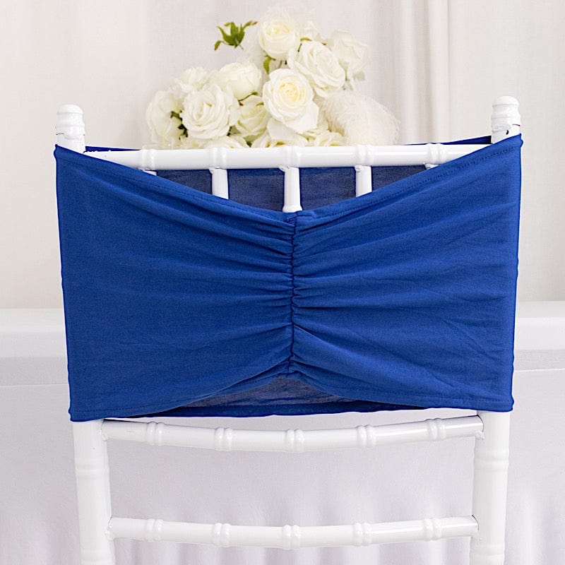 5 Ruffled Spandex Chair Sashes Band