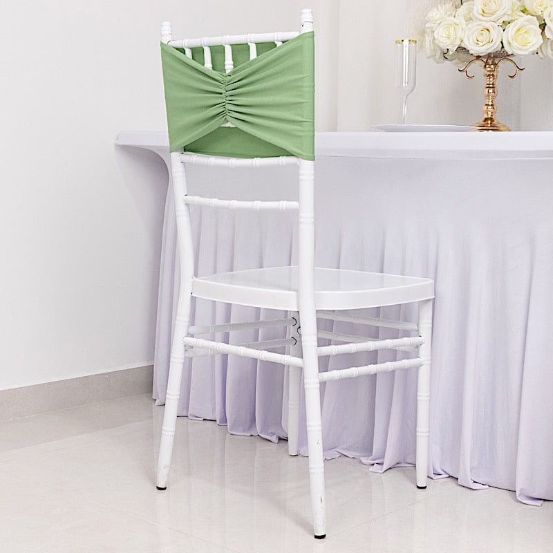 5 Ruffled Spandex Chair Sashes Band