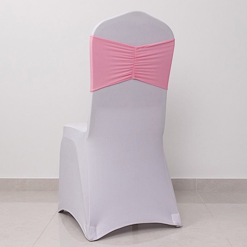 5 Ruffled Spandex Chair Sashes Band