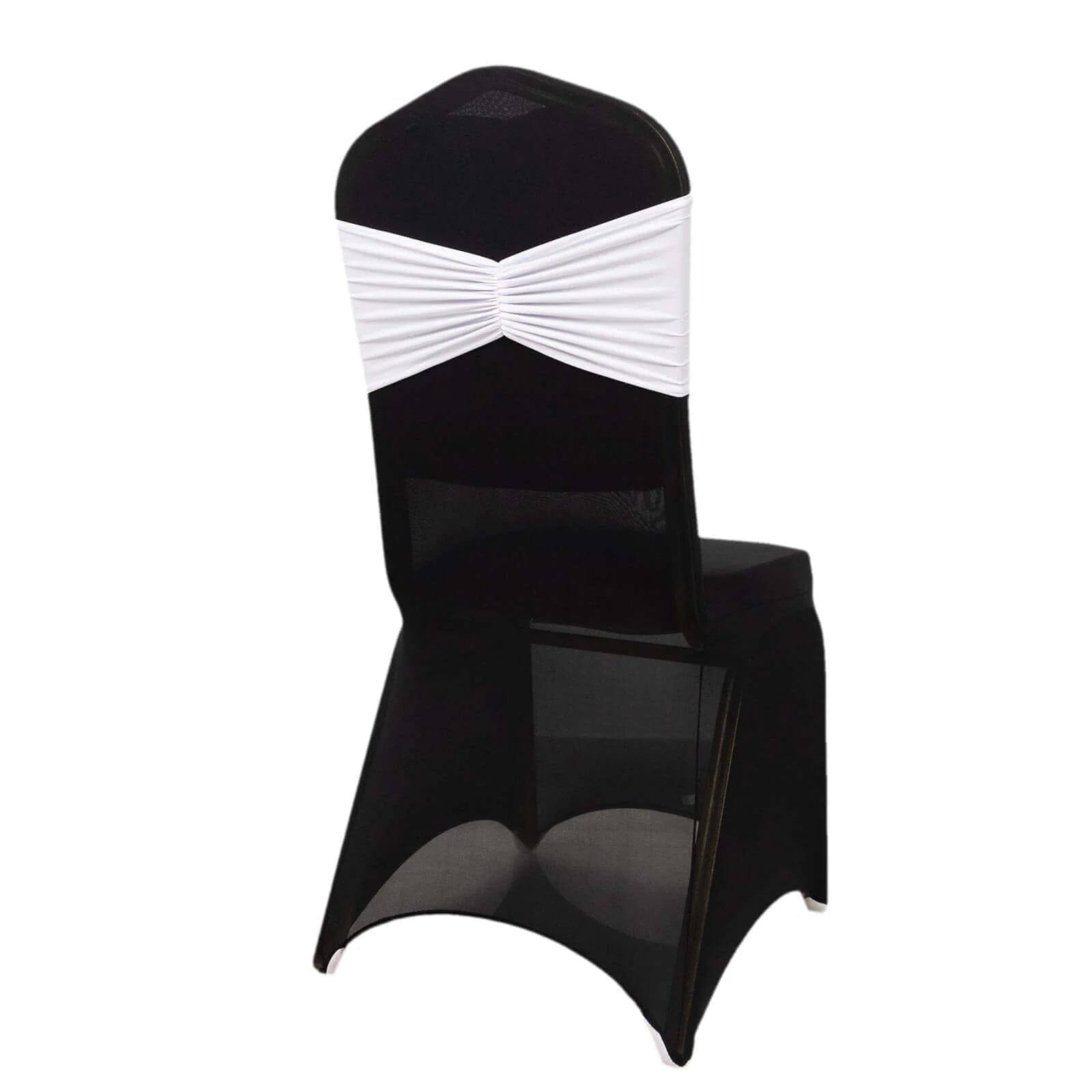 5 Ruffled Spandex Chair Sashes Band