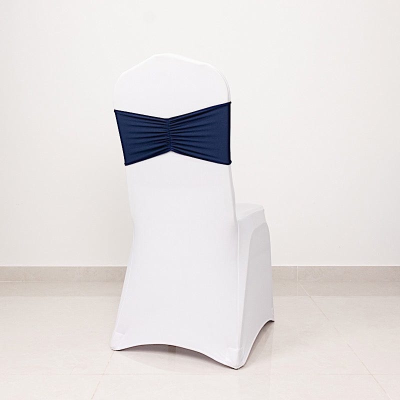 5 Ruffled Spandex Chair Sashes Band