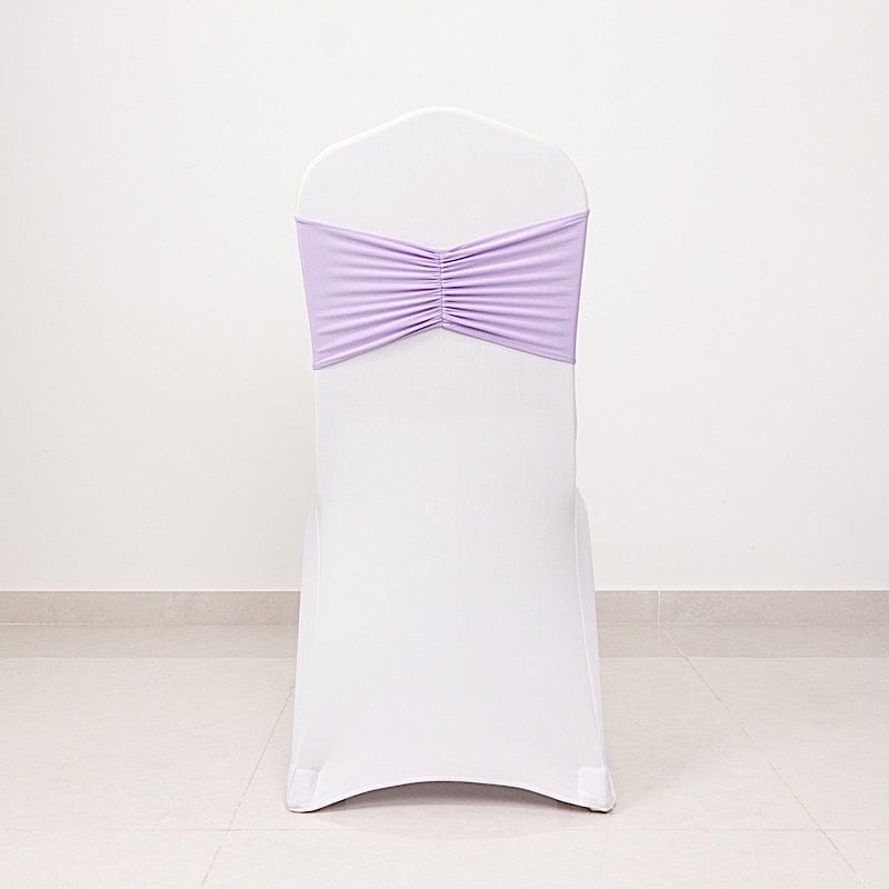 5 Ruffled Spandex Chair Sashes Band