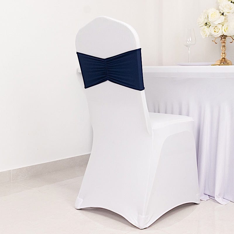 5 Ruffled Spandex Chair Sashes Band