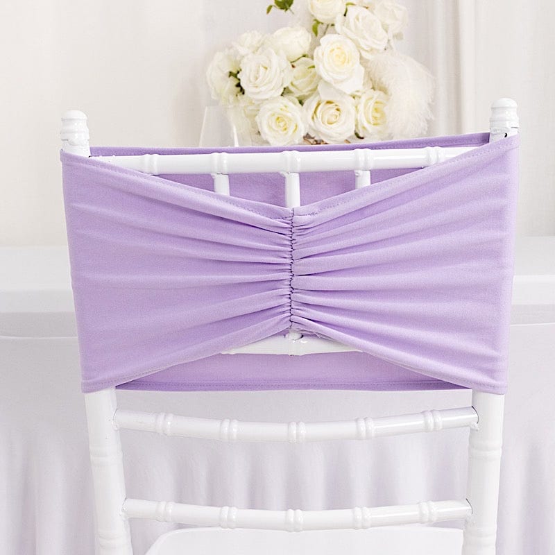 5 Ruffled Spandex Chair Sashes Band