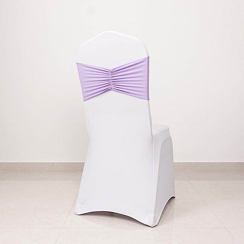 5 Ruffled Spandex Chair Sashes Band